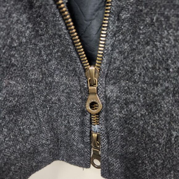 Vintage Faconnable Mens Wool Blend Full Zip Mock Neck Coat XL - Picture 6 of 9